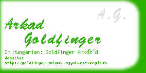 arkad goldfinger business card